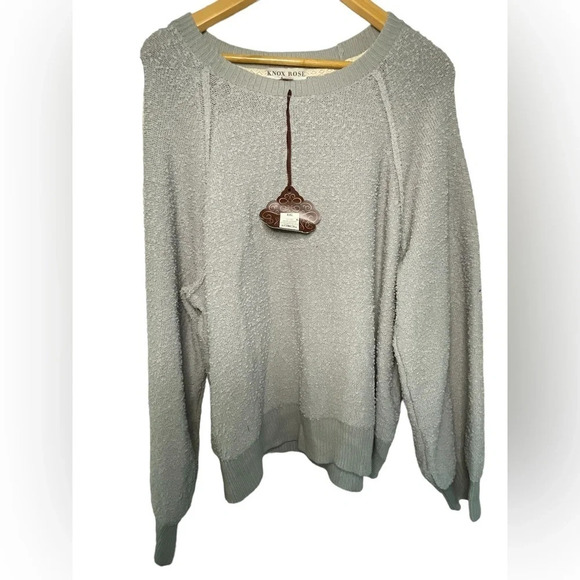 Knox Rose Womens Light Gray Fall Sweater Size XXL NWT - Picture 4 of 6